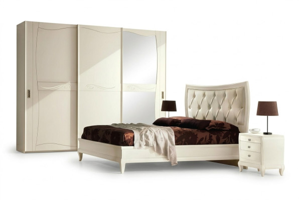 Bedroom bed bedside table double beds set bed frame beds set 3-piece.