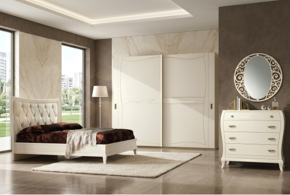Luxury wardrobe with sliding doors bedroom closet cabinets wood design