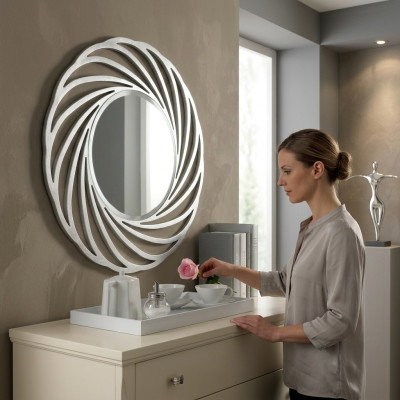Mirror Wall Mirror Wood Modern Wall Mirror Furniture Little Mirror Design 90x90 New