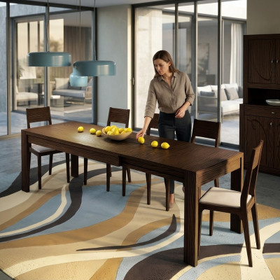 Dining Table Extendable Table Tables Dining Tables Furniture XXL Wood Design Modern New