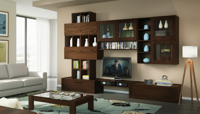 RTV wall unit TV wall extension wall living room furniture wall units cabinet shelf wood new