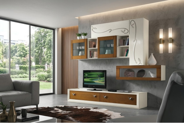 TV wall unit living room furniture luxury RTV living room walls cabinet shelf