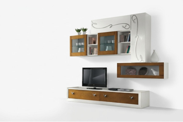 TV wall unit living room furniture luxury RTV living room walls cabinet shelf