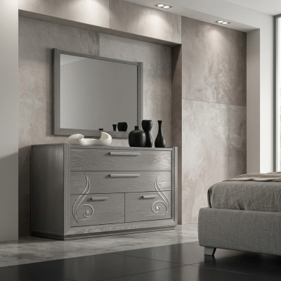 Sideboard Mirror Wardrobe Luxury Sideboards Wardrobe Shelf Console Furniture Set 2-piece.