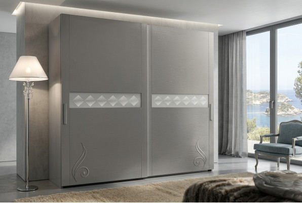 Wardrobe Closet Luxury Sliding Doors Design Cabinets Clothes Wood Furniture New