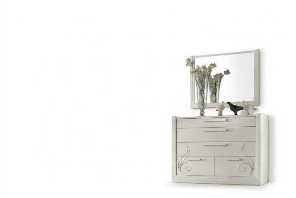 Dresser Mirror Dressers Wood Modern Cabinets Console Cabinets Italy Set 2-piece.