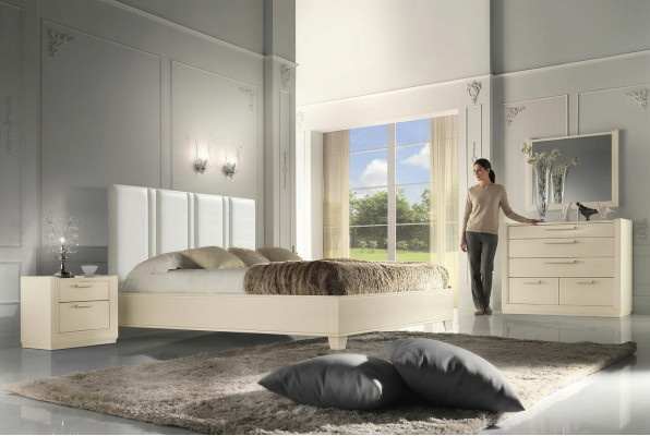 Bedroom bed, nightstand, wood beds, double beds, bed frame, new 3-piece set