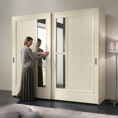Cabinets Clothes Wardrobe Closet Luxury Sliding Doors Design Wood Modern