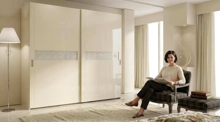 Italian cabinets wardrobe luxury cabinet sliding doors design wood modern