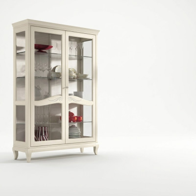 Luxury showcase display cabinet glass cupboard wood shelf modern cabinets new