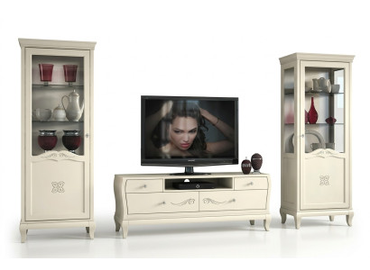 Luxury Living Room TV Set, Modern Cabinet TV, Wood Furniture, Cabinet Style, 3-Piece Cabinets