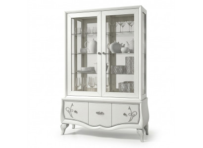 Luxury display cabinet glass case antique style modern wood display cases Italian furniture