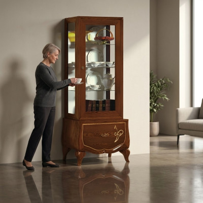 Display window showcase showcases glass cabinet antique style modern wood design furniture