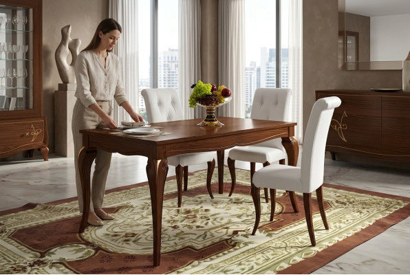 Extendable Dining Table Wooden Tables Modern Design Dining Room Luxury Furniture