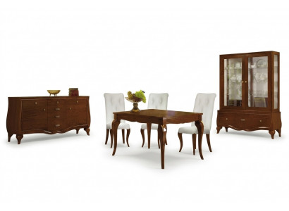 Dining room furniture dining table chair sideboard display cabinet table tables group set 7-piece.