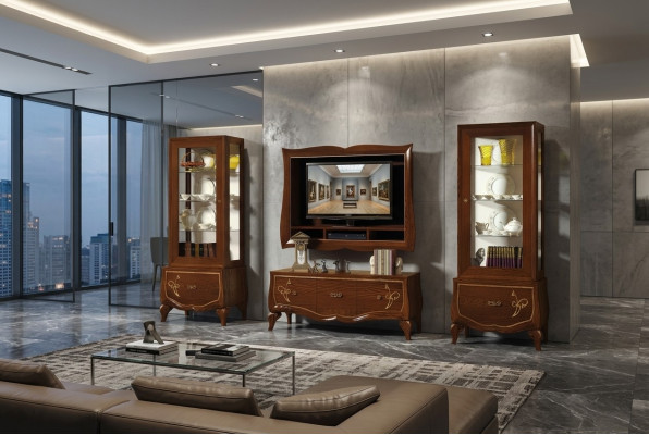 RTV set living room cabinet TV modern wood furniture cupboard style group Italian