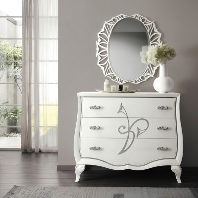 Dresser Mirror Dressers Cabinet Luxury Shelf Console Furniture Group New Set 2-piece.