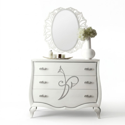 Dresser Mirror Dressers Cabinet Luxury Shelf Console Furniture Group New Set 2-piece.