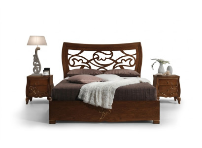 Bedroom Bed Nightstand Beds Set Wood Bed Frame Luxury New Set 3-piece.