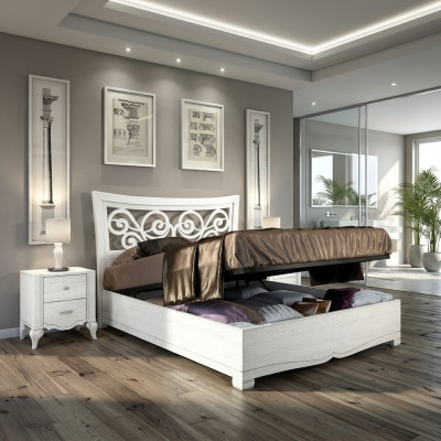 Bed frames, bed, double bed, beds, upholstery, wood, designer double bed frame, white.
