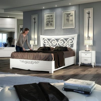 Double bed luxury beds wood bed frames bed frame white design modern new