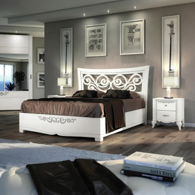 Double bed luxury beds wood bed frames bed frame white design modern new
