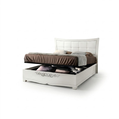 Three-piece Bedroom Set: Bed, Nightstand, Double Wood, Modern Group Beds