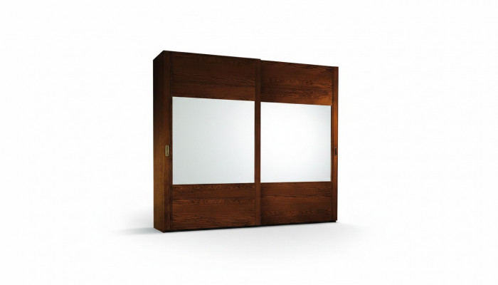 Wardrobe Closet Shelf Storage Coat Rack Modern Mirror Wood Design