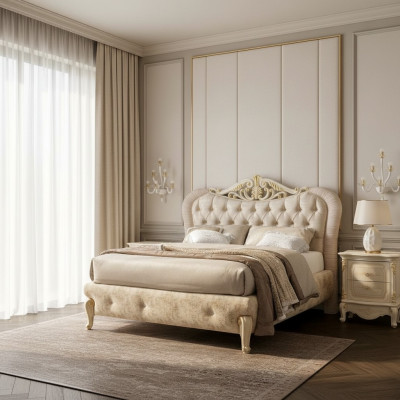 Luxury Chesterfield Bed Beds Upholstered Bed Double Italian Bedroom New