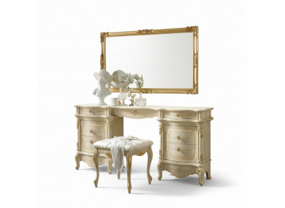 Dressing Table Mirror Console Design Furniture Luxury Lowboard Dresser Wood Set New