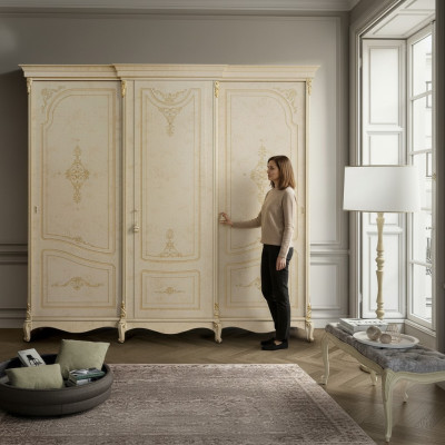 Wardrobe Baroque Style Classic Furniture Bedroom Wooden Wardrobes