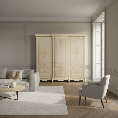 Wardrobe Baroque Style Classic Furniture Bedroom Wooden Wardrobes