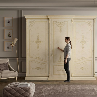 Luxury wardrobe closet style furniture classic bedroom wardrobes wood
