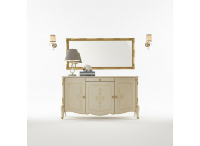 Design furniture style Baroque dresser sideboard wood Italy low sideboard