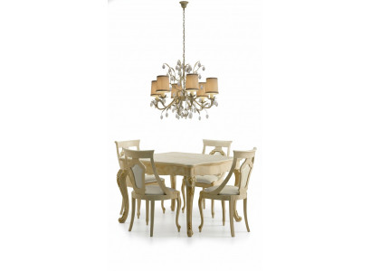 Extendable dining table classic design table Italian furniture wood dining