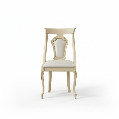 Dining chair chair dining chairs wood design style baroque beige backrest seat