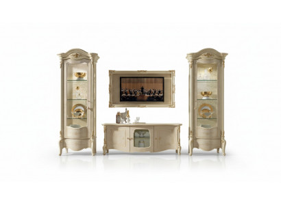 Classic display cabinet showcase luxury cabinet wood Italian style furniture glass new