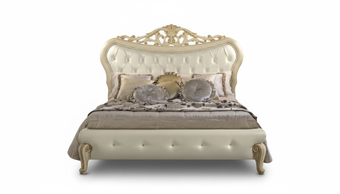 Chesterfield Bed Upholstery Design Luxury Double Hotel Beds Italian Wood New
