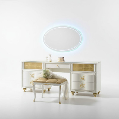 Luxury Set Vanity Table Mirror XXL Console Dresser Bedroom Modern Complete
