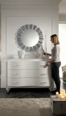 Set chest of drawers mirror luxury console dressers bedroom stool complete wood