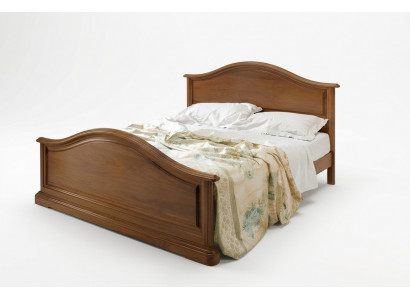 Buy a large double bed in a classic, simple style made of natural wood.