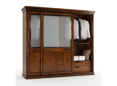 Solid Wood Wardrobe Closet Massive Bedroom Furniture Italian Wooden Wardrobe