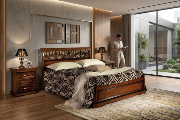 Bed Furniture Double Bed Natural Wood Bedroom Furniture Design Beds Furniture Italy