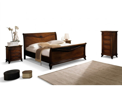 Classic bed luxury furniture beds bedroom furnishings nightstand 2x 3-piece set.