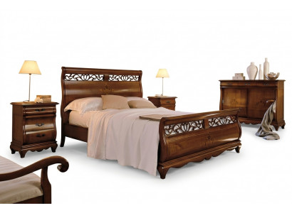 Double bed 2 nightstands solid wood bedroom furniture solid wood set new