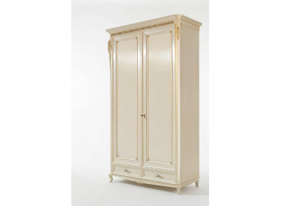 Solid wood wardrobe closet massive bedroom furniture Italian wooden cabinet