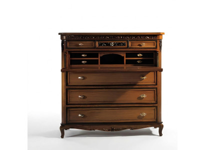Secretary dresser solid wood bedroom Italian furniture living room brown