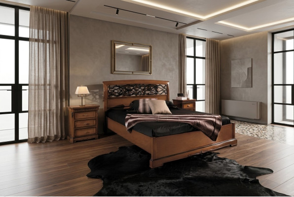 Wood double bed beds solid wood bedroom furniture Vaccari cav giovanni bed