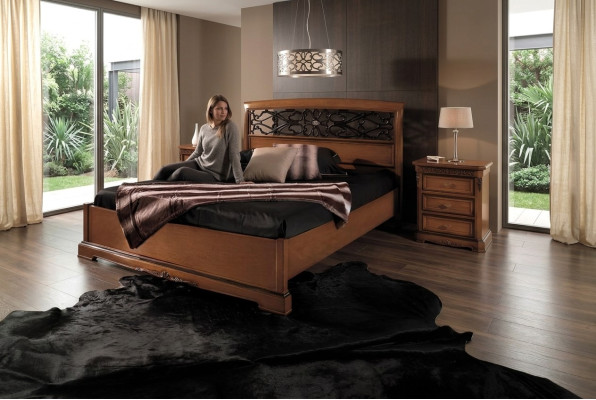 Bedroom furniture set Italian furniture nightstand solid wood 3-piece set