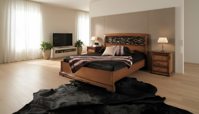 Bedroom furniture set Italian furniture nightstand solid wood 3-piece set